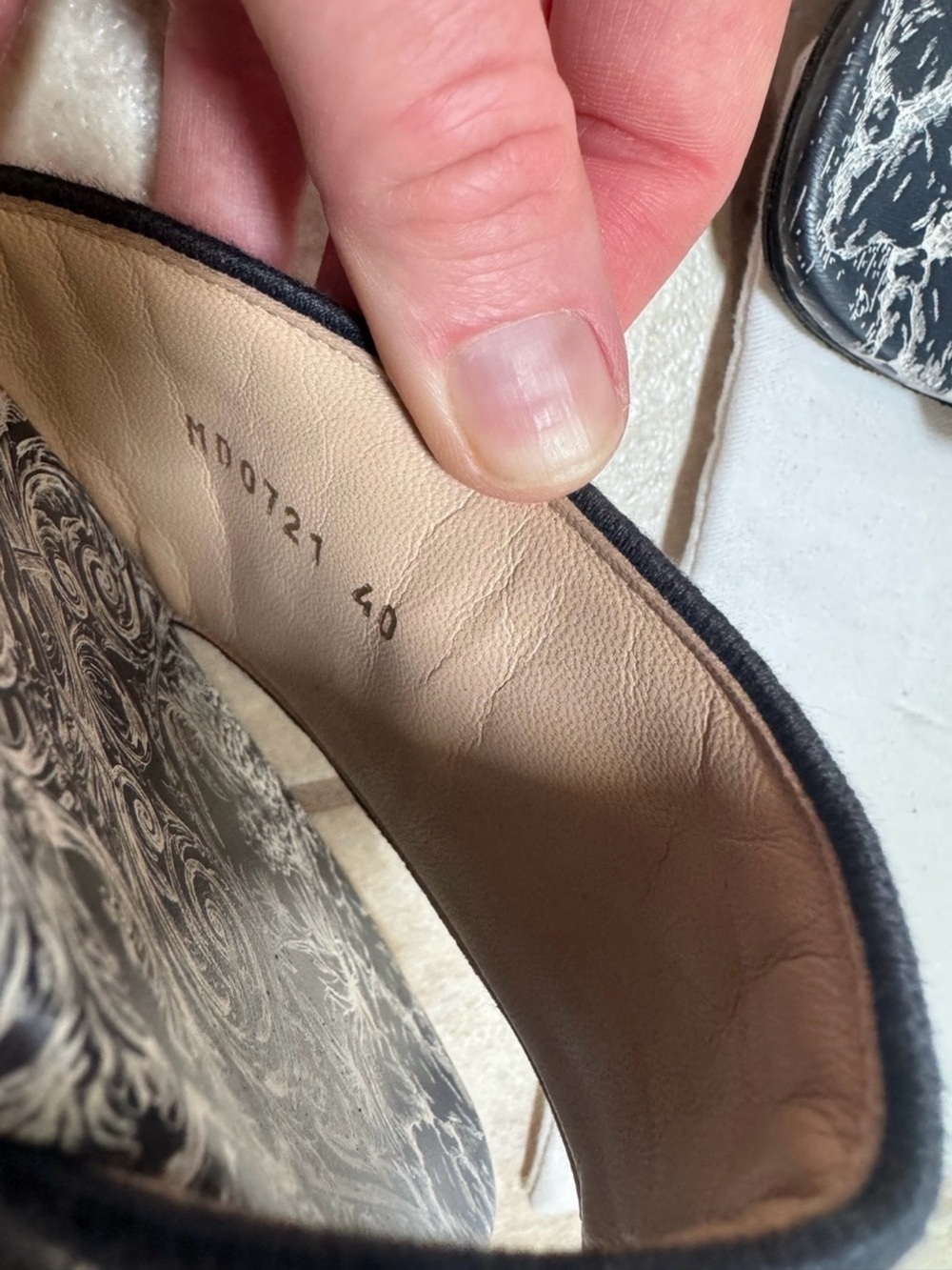 Christian Dior Navy Blue Logo Slide Sandals - Picture 4 of 6